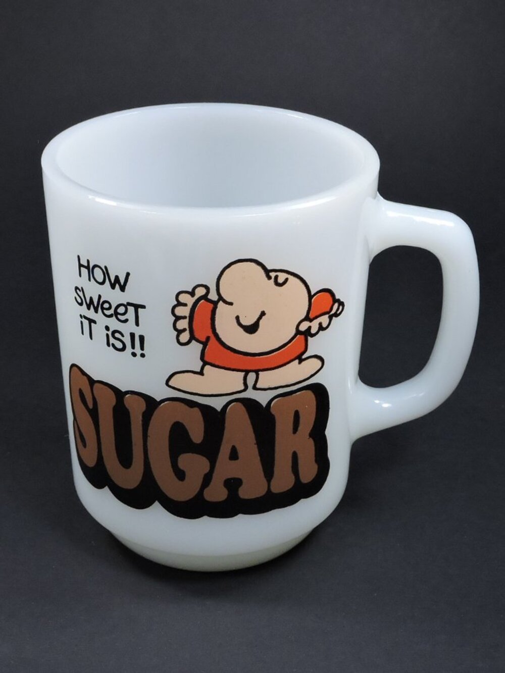 Vintage 1979 Ziggy Coffee Mug - Milk Glass Cup